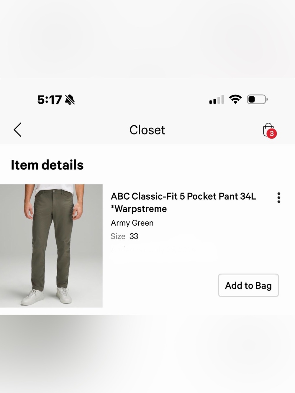 Lululemon ABC Classic Fit Pants - Picture 6 of 6